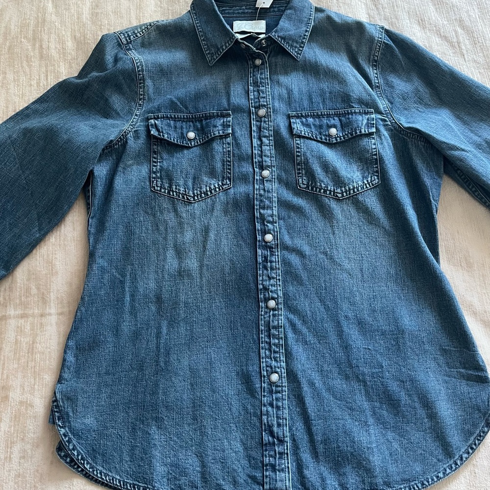 J. Crew Blue Denim Button Down Shirt